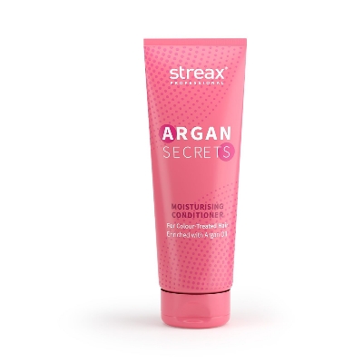 Picture of Streax Professional Conditioner 240gm Argan Secrets Colour Protect Conditioner for Women | Enriched with Argan Oil & UV Filter | Enhances Colour Retention | Deeply Nourishes Coloured Hair | Paraben Free