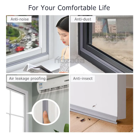 Buy Window Seal Tape, Self-adhesive gap sealer, Windproof Foam Door Dust Stopper Rubber Strip for Sliding Windows 2Meter at Best Prices in Bangladesh