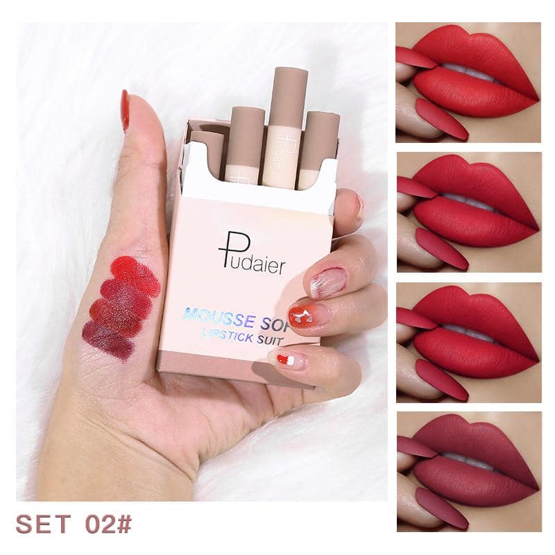 Buy Pudaier Mousse Soft Lipstick Suit 4pcs Set at Best Price In Bangladesh