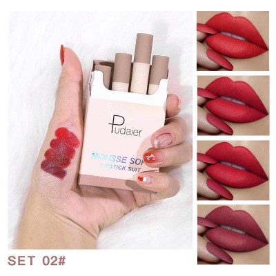 Buy Pudaier Mousse Soft Lipstick Suit 4pcs Set at Best Price In Bangladesh