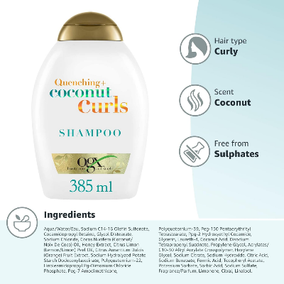 Buy OGX Quenching Plus Coconut Curls Shampoo 385ml | USA at Best Price In Bangladesh