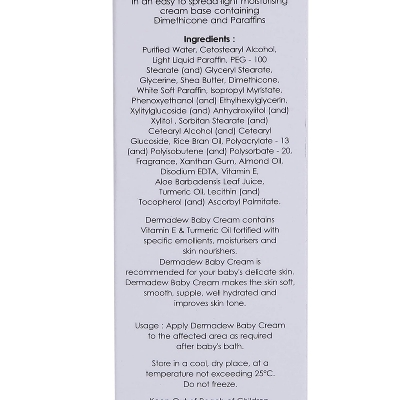 Picture of DERMADEW Baby Cream 80gm For Fresh Growing Skin From 0m+ Baby