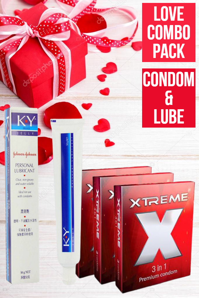 Picture of Valentine Special Love Combo Pack - Xtreme 3in1 Condom & J&J KY Personal Lubricant (9pcs Condom+50g Lubricant) - Condom