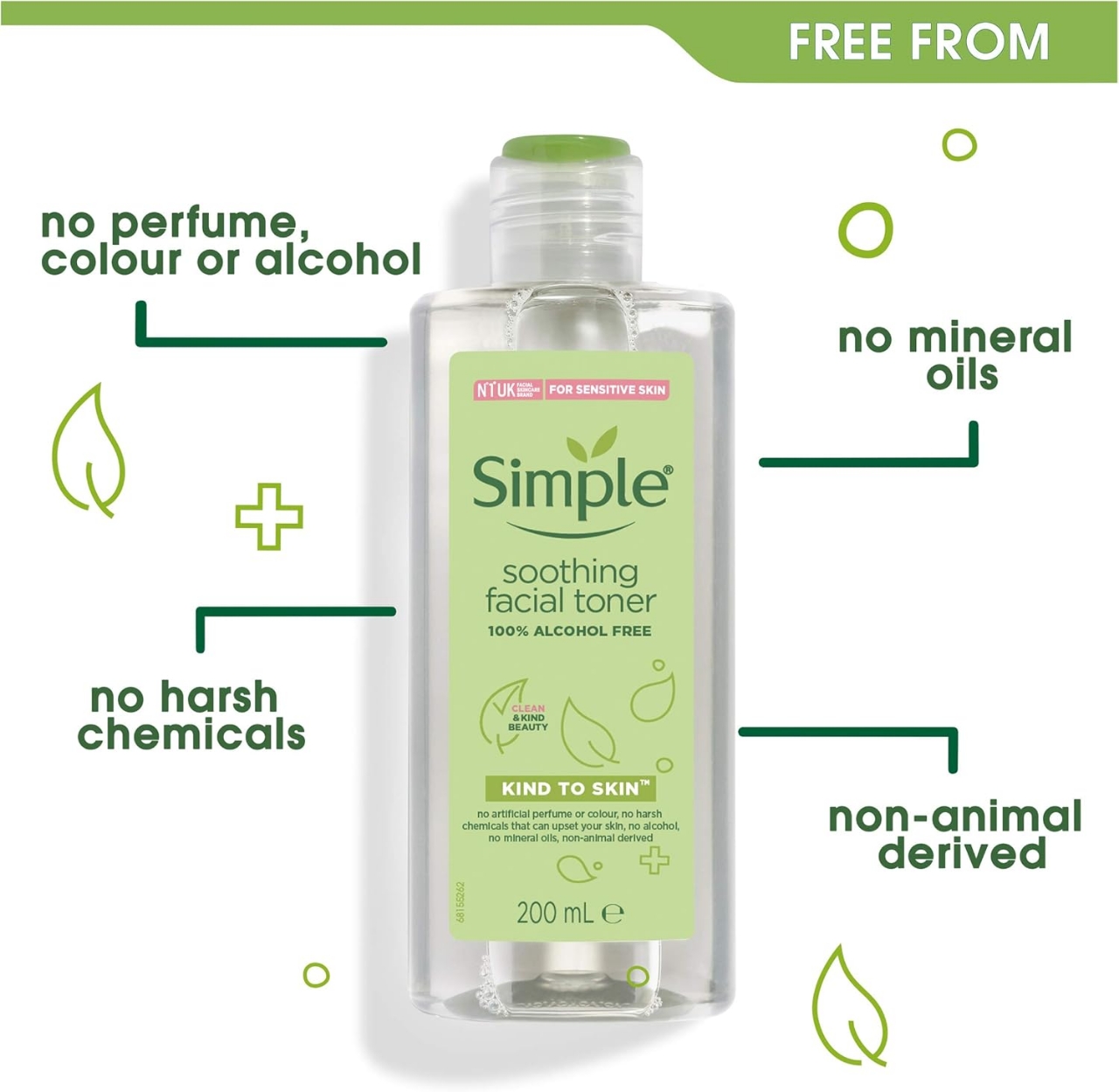 Picture of Simple Facial Toner - Simple Kind To Skin Soothing Facial Toner 200ml