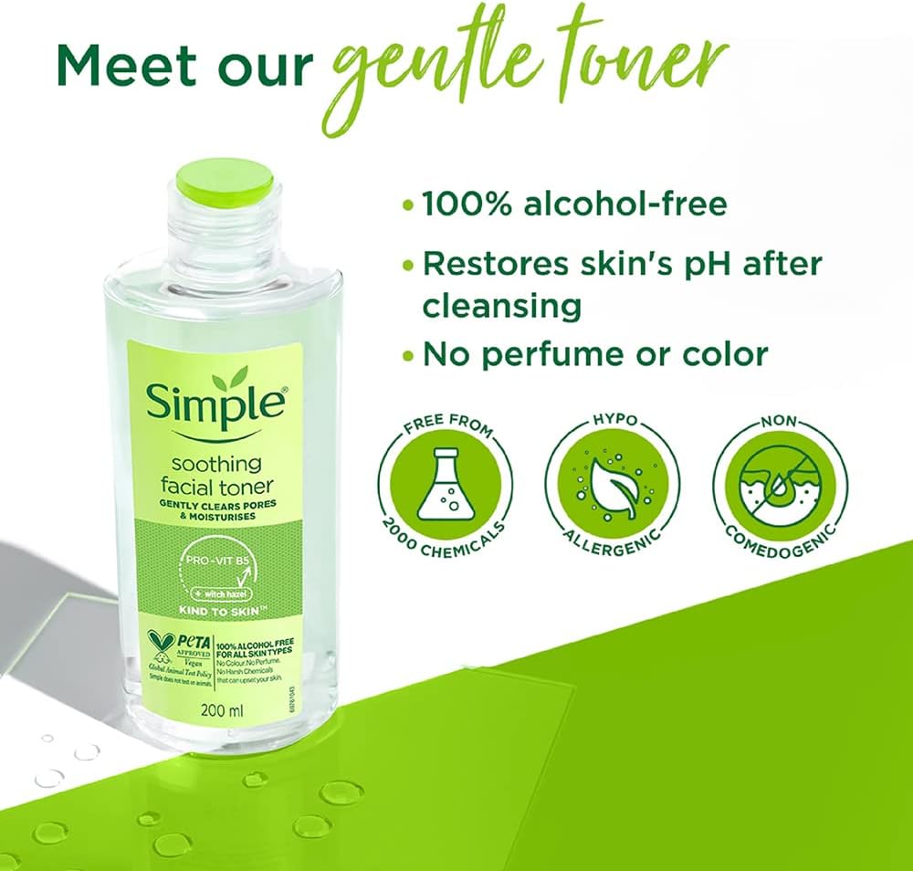 Picture of Simple Facial Toner - Simple Kind To Skin Soothing Facial Toner 200ml