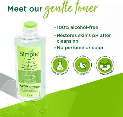 Picture of Simple Facial Toner - Simple Kind To Skin Soothing Facial Toner 200ml