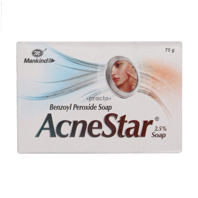 Picture of AcneStar Benzoyl Peroxide Soap | 75 gm | Made in India
