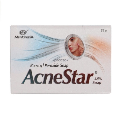 Picture of AcneStar Benzoyl Peroxide Soap | 75 gm | Made in India