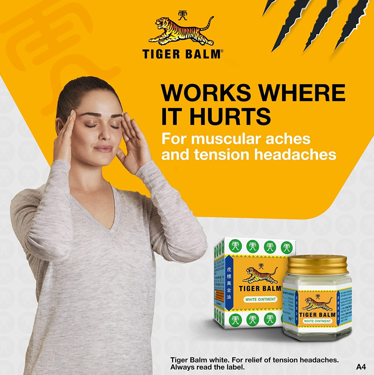 Picture of Tiger Balm White Pain Relief Ointment - 19g - Made in Thailand