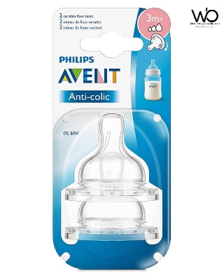 Picture of Philips Avent Bottle_Nipple Anti Colic Teat Medium Flow 2pc - 3m+