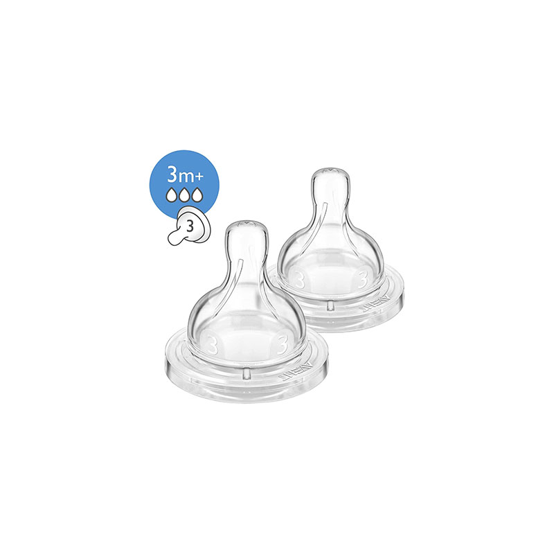 Picture of Philips Avent Bottle_Nipple Anti Colic Teat Medium Flow 2pc - 3m+