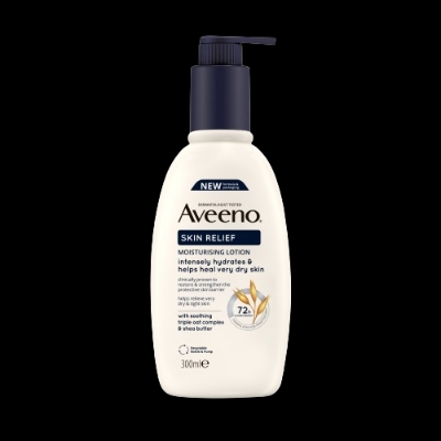 Picture of Aveeno Skin Relief Moisturizing Lotion 300ml For Very Dry Skin with Shea Butter & Unique Triple Oat Complex
