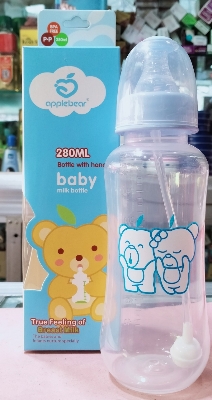 Picture of Baby Feeder Apple Bear Baby Feeder Plastic Bottle with Silicone Nipple 60ml/ 150ml/ 280ml (Select Size Before Order)