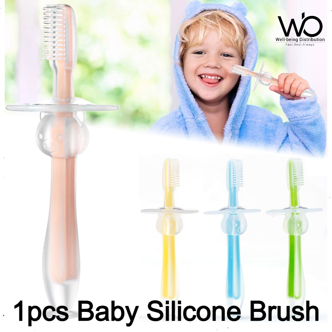Picture of 1pcs Soft Silicone Toothbrush for Baby