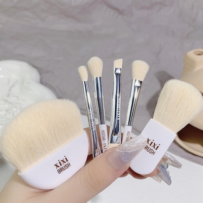 Picture of 6Pcs Mini Travel Women Makeup Brushes Set Portable Soft Concealer Brush Beauty Foundation Eye Shadow Tool Eyelash Brush With Box