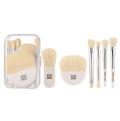 Picture of 6Pcs Mini Travel Women Makeup Brushes Set Portable Soft Concealer Brush Beauty Foundation Eye Shadow Tool Eyelash Brush With Box