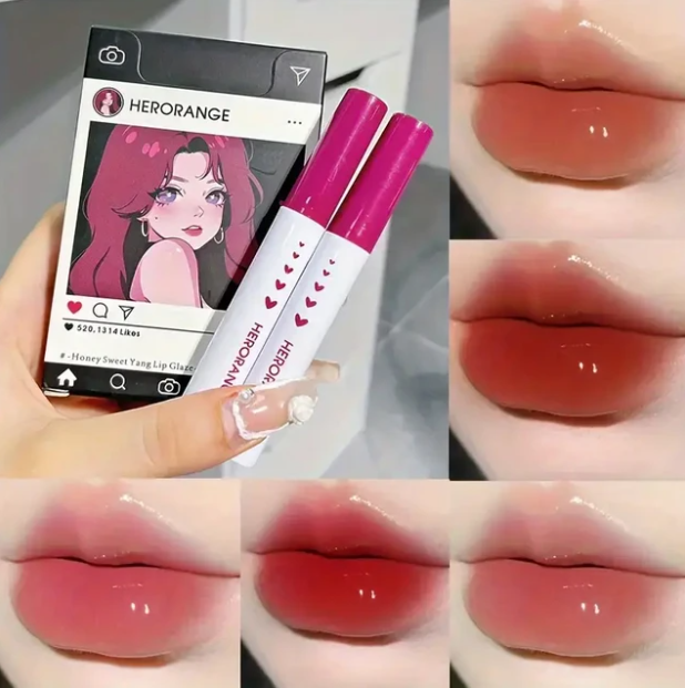 Picture of HERORANGE Honey Sweet Yang Lip Glaze 5pcs set Lipstick | Girl Face