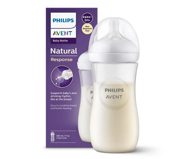 Picture of Philips Avent Feeder Natural Response Baby Bottle 3m+ 330ml Plastic Bottle