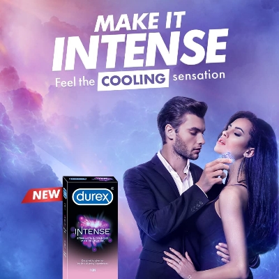Picture of Durex Intense Condoms for Her Dotted and Ribbed Condom with Desirex Gel - 10pcs Pack