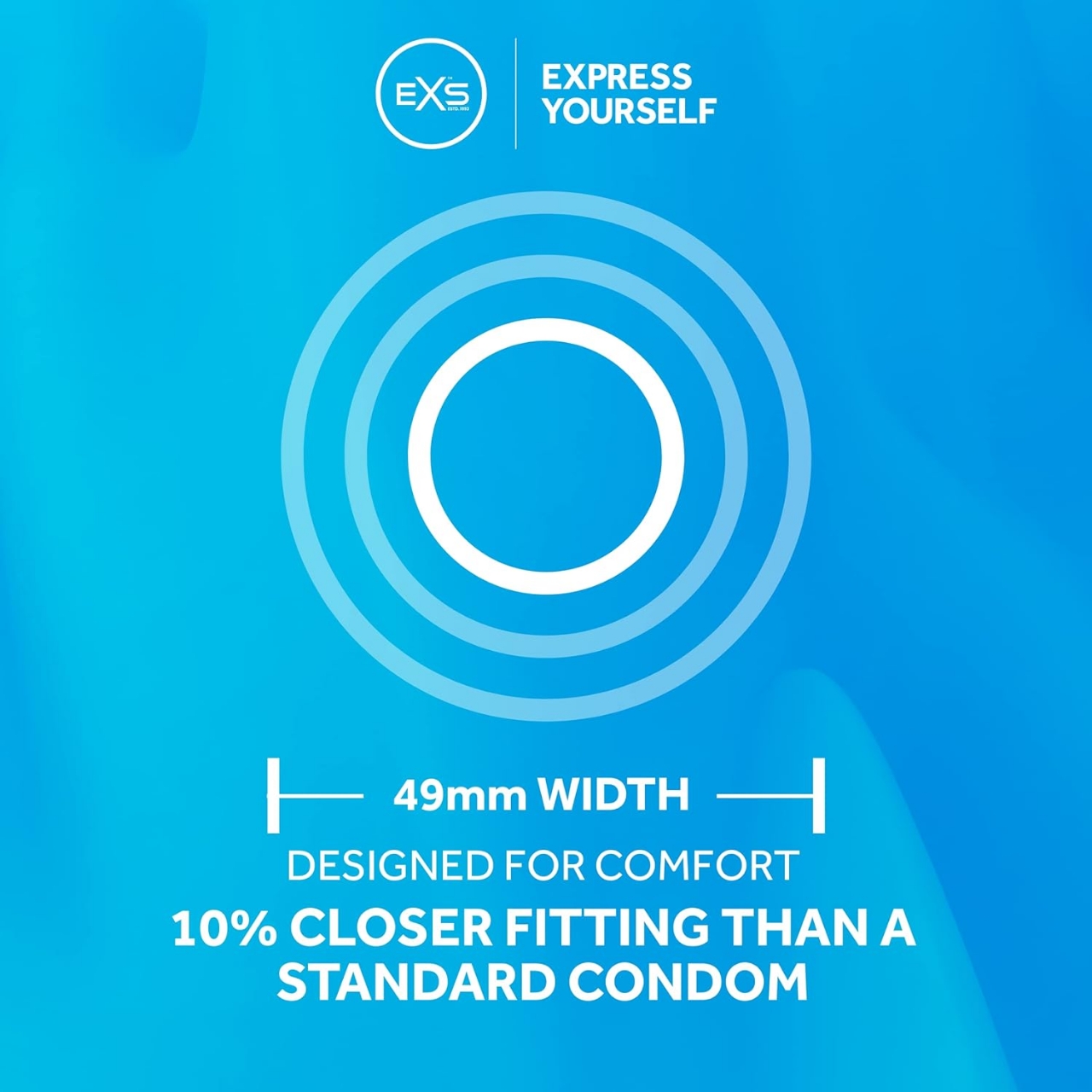 Picture of EXS Snug Tight Fitting Small Size Condoms Full Box-3x10= 30pcs Condom | Vegan Condoms