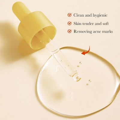 Picture of BIOAQUA Turmeric Facial Serum 30ml Anti-Oxidation Soothing Acne Skin Hyaluronic Acid Control Oil Moisturizing Face Skin