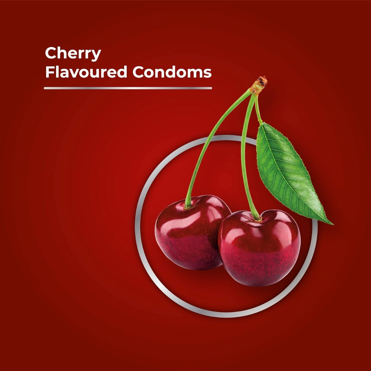 Picture of Skore Condoms for Men 3pcs x 2 Pack Cherry Flavored Colored and 1500+ Dotted Condom
