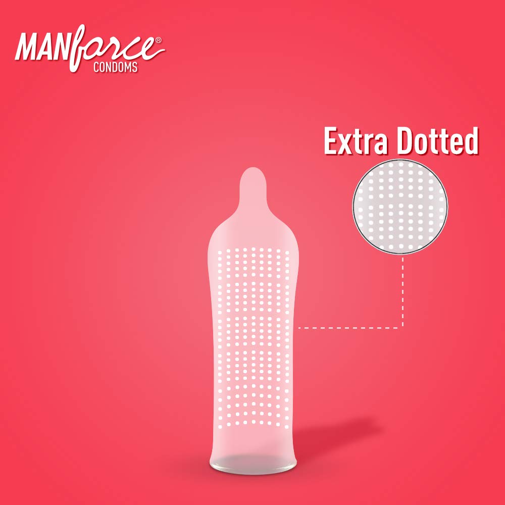 Picture of Manforce Litchi Flavour 1740 Dots Condoms Full Box - 3x12= 36pcs