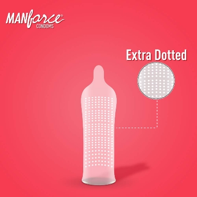 Picture of Manforce Litchi Flavour 1740 Dots Condoms Full Box - 3x12= 36pcs