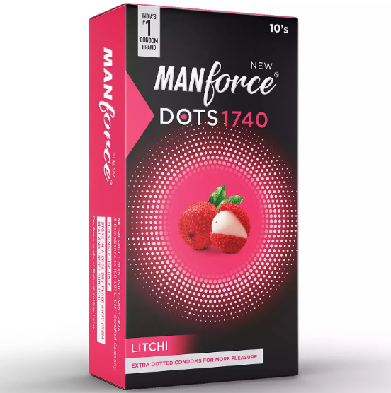 Picture of Condom & Lubricant Combo - Manforce 1740 Dots Litchi Condom 10pcs & J&J KY Jelly Personal Lubricant 50gm Pack - Wedding & Honeymoon Combo Package