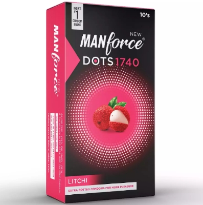 Picture of Condom & Lubricant Combo - Manforce 1740 Dots Litchi Condom 10pcs & J&J KY Jelly Personal Lubricant 50gm Pack - Wedding & Honeymoon Combo Package