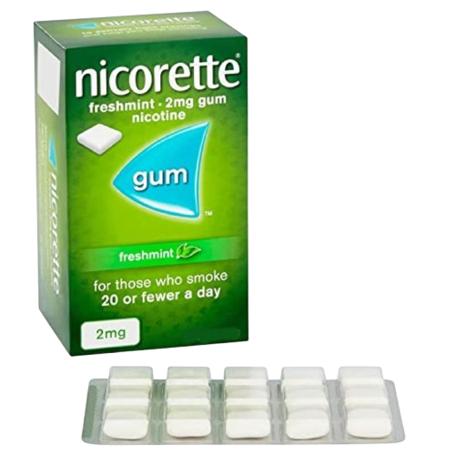 Picture of Nicorette 2mg Freshmint Gum 15 Nicotine Gums (International)