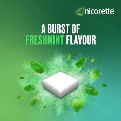 Picture of Nicorette 2mg Freshmint Gum 15 Nicotine Gums (International)
