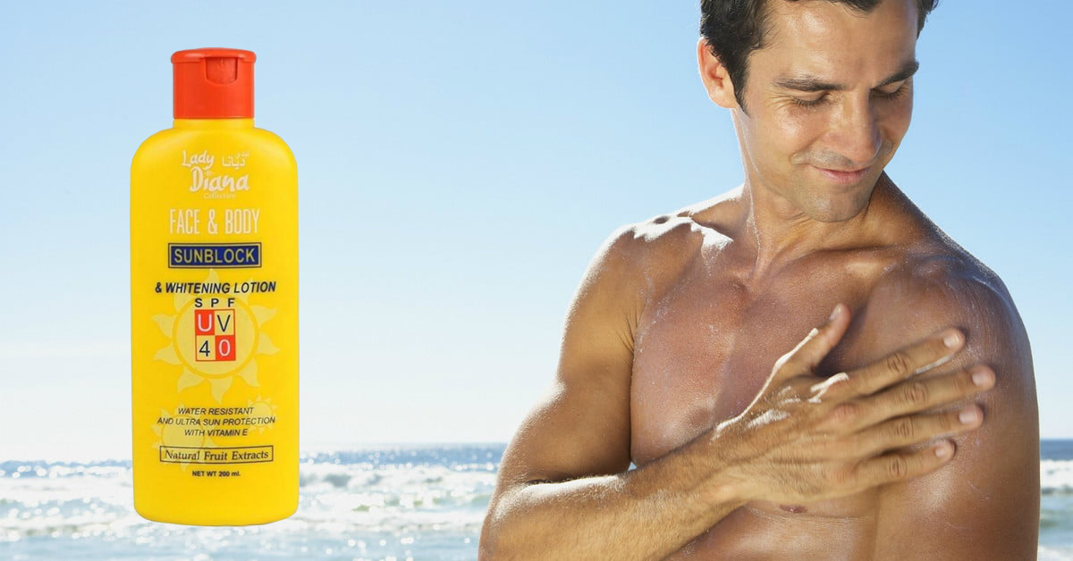 Picture of Lady Diana Sunblock SPF UV 40 Face & Body Lotion 200ml (Made in UAE)