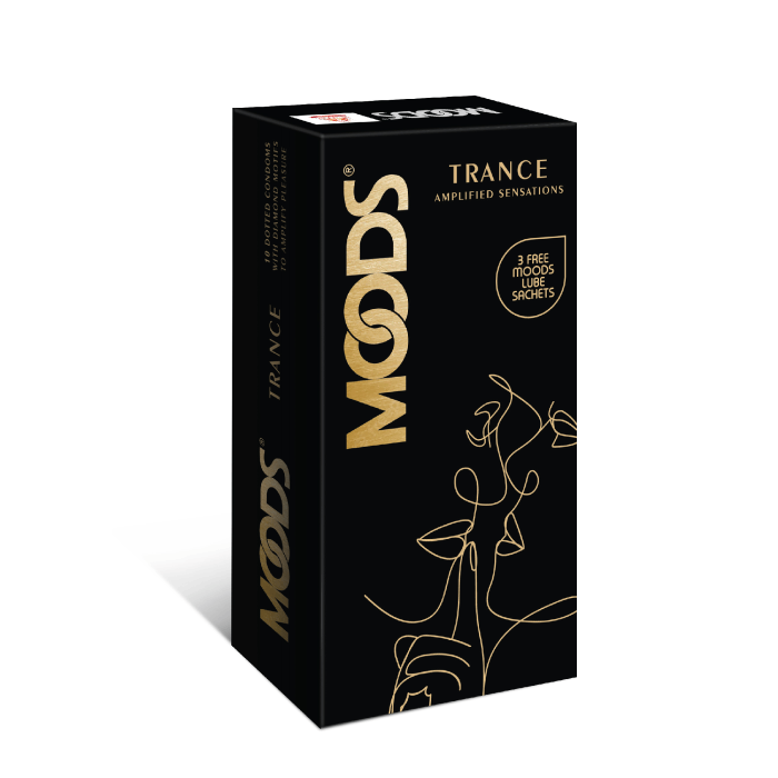 Picture of Moods Trance Dotted Condom with Diamond Motifs 10pcs Pack + FREE 3 MOODS LUBE SACHET