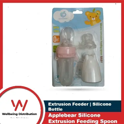 Picture of Baby Food & Juice Feeder | Applebear Silicone Extrusion Feeding Spoon Feeder for 0m+ Baby