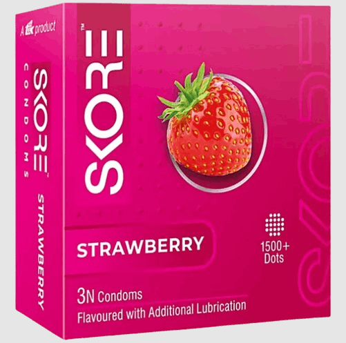 Picture of SKORE Mix 1 Pack Strawberry 1 Pack Not Out Condom 3x2- 6pcs