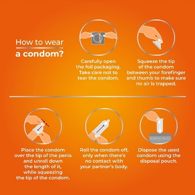 Picture of Skore Orange Flavored 1500+ Dots Condoms for Men With Extra Lubrication | 10pcs Pack | India