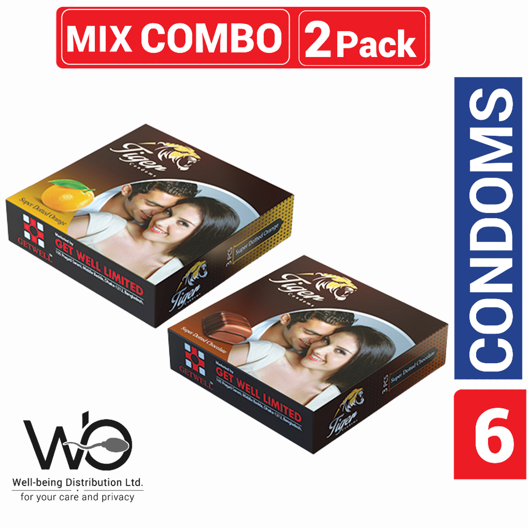 Picture of Tiger - 1 Pack Chocolate & Orange Flavord Condom