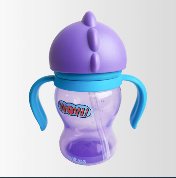 Picture of Baby Mumpot Waterbottle Minitree Boom Crystal Color Training Plastic Cup with Handle 9m+ 180ml (Multicolor)
