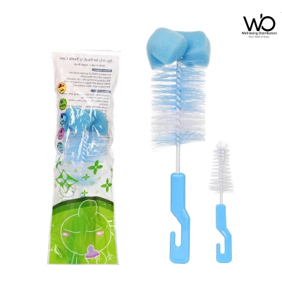 Picture of Baby Feeding Bottle & Nipple Cleaner Brush 2in1 Set - Multicolor Available