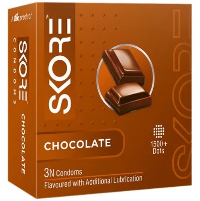 Picture of Skore Mix - Chocolate & Strawberry Flavor 1500+ Dots Condom - 3x2=6pcs Condom - Wedding & Honeymoon Pack