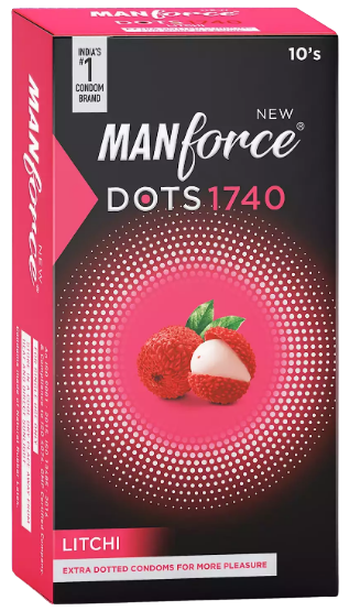 Picture of Manforce Stay Long Gel 8g & 1740 Dots Litchi Flavor Condom 10pcs | Manforce Condom & Lube Combo | Wedding & Honeymoon Combo