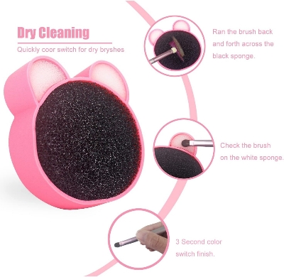 Picture of 1pcs Makeup Brush Cleaner Washing Brush Pad Make Up Tool Scrubber Box