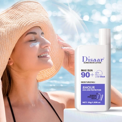 Picture of Disaar Sunscreen Lotion 50gm Max Sun 90+ SPF PA+++ 8 Hour Protect