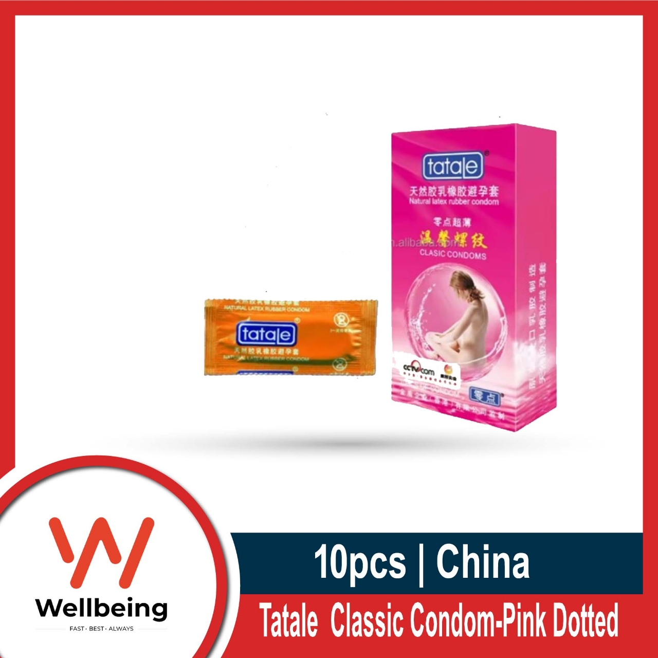 Picture of Tatale Classic Condom For Men 10pcs Pack - Dotted & Ribbed Condom , Plain & Thin Condom