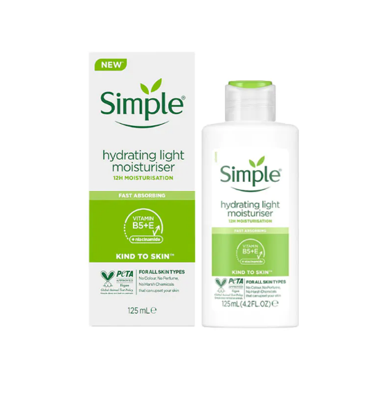 Picture of Simple Face Moisturiser - Simple Kind To Skin Hydrating Light Moisturiser 125ml