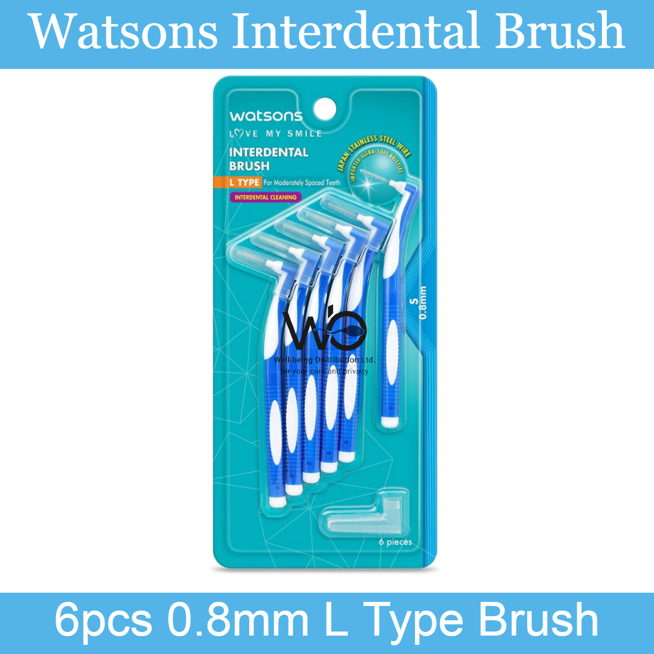 Picture of Watson's L Type Interdental 0.8mm Brushes - 6pcs