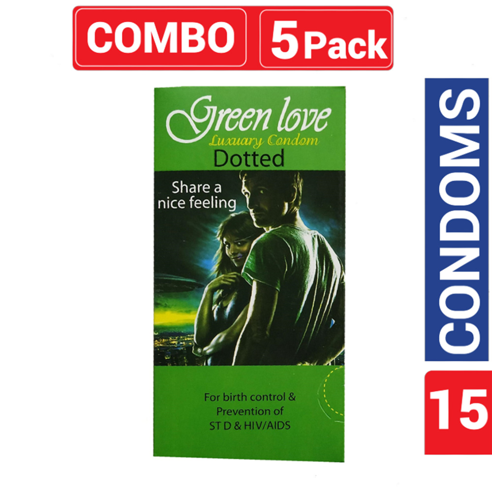 Picture of GreenLove Luxury Dotted Condom for Men | Combo Pack - 5 Packs - 3x5=15pcs | Malaysia