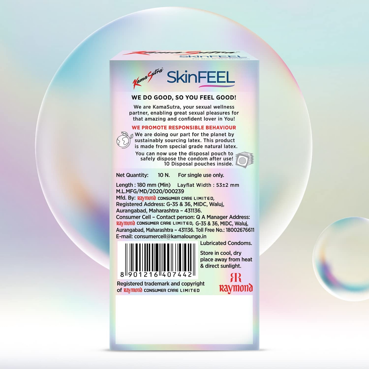 Picture of KamaSutra Skinfeel for Skin-To-Skin Sensation 10pcs Pack (Made in India)