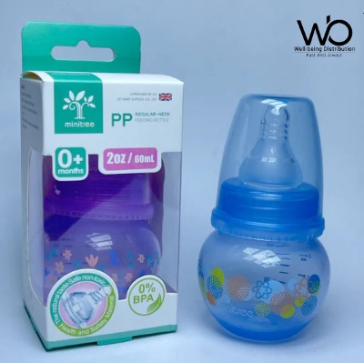 Picture of Minitree Baby Feeding Plastic Bottle 0m+ 60ml/ 3m+ 150ml/ 6m+ 270ml Multicolor (Select Size Before Order)